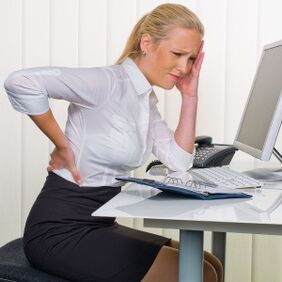 lumbar osteochondrosis sa panahon sa sedentary nga trabaho